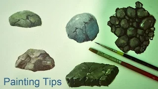 Acrylic Painting Lesson - How to Paint Rocks by JMLisondra