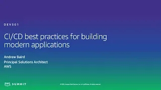 AWS AMER Summit 2020 | CI/CD best practices for building modern applications