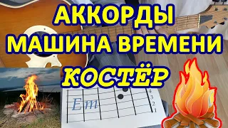 Аккорды Костёр Машина времени Разбор на гитаре видео урок