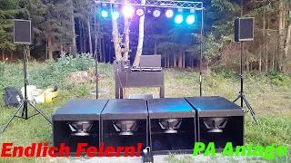 Endlich wieder fette Party!! | PA Anlage | 5,5KW Diesel Aggi |FP 10000q | Rave |Eskalation mit LBH's