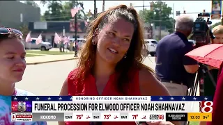 Funeral procession for Elwood Officer Noah Shahnavaz