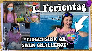 Fidget Sink or Swim Challenge an meinem 1. Ferientag! Wir shoppen für Pokemon & schwimmen im Pool