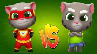 WINS FAILS COMPILATION! WHO IS THE BEST? Talking Tom Hero Dash - Run Game vs Talking Tom Gold Run