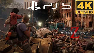 WORLD WAR Z PS5 Remastered Part3 - HELL AND HIGH WATER - Realistic Ultra Graphics 4K HDR (60fps)