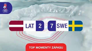 LOTYŠSKO vs. ŠVÉDSKO | 2:7 | IIHF Majstrovstvá sveta 2024 - Highlighty zápasu