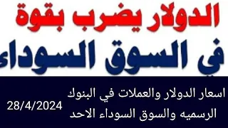 اسعار الدولار والعملات في السوق السوداء والنوك المصرية اليوم الاحد 2024(4/28 في مصر