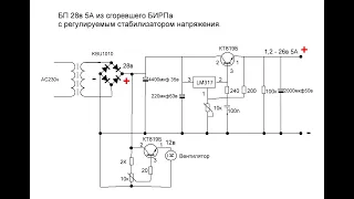 БП 28в 5А на LM317 и КТ819