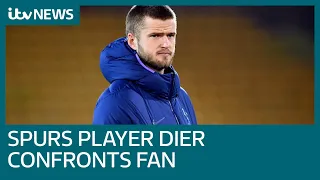 Spurs player Eric Dier climbs into stands to confront fan after penalty shootout defeat | ITV News