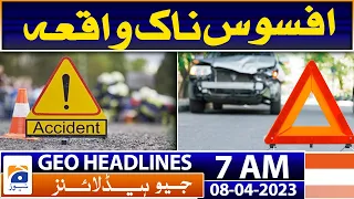 Geo News Headlines 7 AM | Palestine Car Accident - Sad News | 8th April 2023