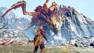 God of War 4 - Hraezlyr Dragon Boss Fight (Give Me God of War)