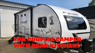 Fun Couples Camper with Rear Kitchen! 2022 Forest River R-POD RP-202