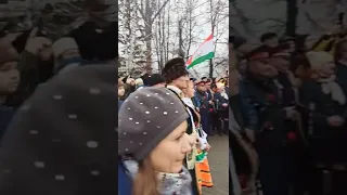 Оркестр на церемонии открытия стелы "Город трудовой доблести" в Барнауле