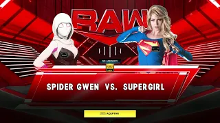 WWE 2K23 Spider Gwen VS Supergirl