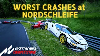 Can You Handle These Nürburgring/Nordschleife Crashes in ACC? Watch Now! #assettocorsacompetizione