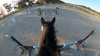 First show jump with Bea (Helmet Cam)