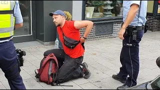 Köln: Gewalttätiger Linksextremist wird von AfD-ler per Hechtsprung überwältigt!