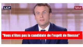 ▶Emmanuel Macron: "Vous n'êtes pas la candidate de l'esprit de finesse"