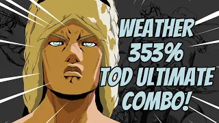 Weather Report 353% combo Unsafe ToD 3Bars to start - JoJo All Star Battle R