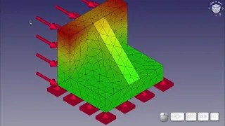 FreeCAD FEM Tutorial - Getting a result