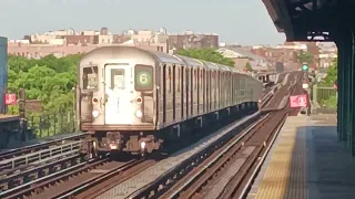 R62A 6 Train Action at St Lawrence Ave with Horn