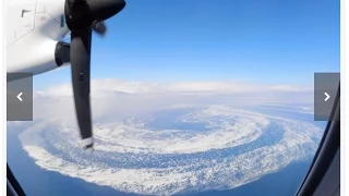 流氷の大回転、北海道・知床沖で観測　直径３０キロの渦