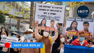 HKFP_Live: Domestic workers protest 'racist' comments by lawmaker