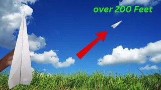 Paper Planes 200 FEET!! How To Make Paper Airplane