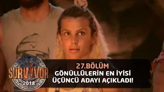 Performans birincisi üçüncü eleme adayını belirledi.. | 27.Bölüm | Survivor 2018