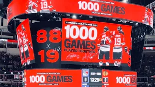 Toews and Kane | NHL Congratulations on 1000 games together | Blackhawks vs Rangers #toews #kane