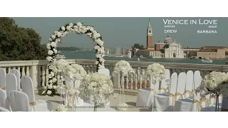 Wedding Ceremony on a spectacular view terrace overlooking Venice Italy