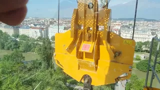 Potain Kran Umscheren.   KRANSCHEIN    4 strang auf 2 strang und zurück