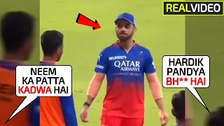 Virat Kohli's hilarious reaction after hearing "Hardik Pandya Kadwa Hai" in MI vs RCB Wankhede IPL