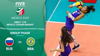 RUS vs. BRA - Group Phase | Girls U18 Volleyball World Champs 2021