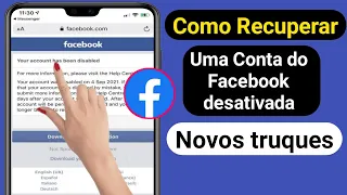 Como recuperar conta do Facebook desativada 2023 || Recuperação de conta desativada do Facebook