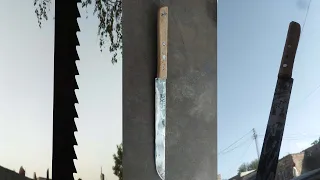 Making Sharp Knife Using old broken Band saw Blade