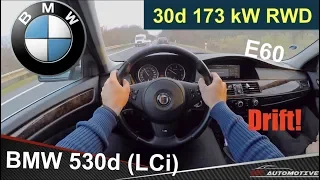 BMW 530d E60 LCi 173 kW (2008) - POV Test Drive + Acceleration 0 - 220 km/h