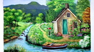 "Beautiful landscape" acrylic painting