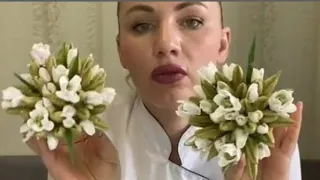 ☘️🌼🍇Подснежники из белково заварного крема БЗК💮🌸 flower piping 🍀💛от Елены Поповой elenapo11