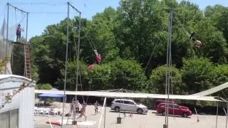 Megan's 1st double catch on the flying Trapeze