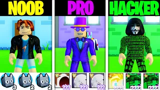 NOOB vs PRO vs HACKER w PET SIMULATOR X | ROBLOX