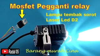 Replacement MOSFET for relay on D2 laser spotlight