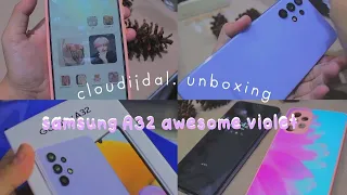 cloudiidal. unboxing samsung galaxy A32 Indonesia | aesthetic android phone 🌻💖 a little ASMR