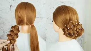 Easy And Simple Bun Hairstyle For Wedding Party