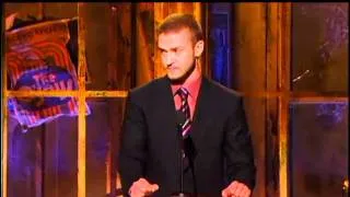 Justin Timberlake inducts the O'Jays Rock and Roll Hall of Fame Inductions 2005