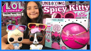 LOL Surprise Biggie Pets Wave 2 Spicy Kitty Unboxing Eye Spy Under Wraps