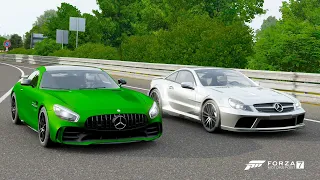 Forza 7 Drag race: Mercedes-AMG GTR vs Mercedes-Benz SL65 AMG Black Series