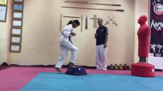 كاراتيه -  أصغر لاعبة  نور نعيم   Noor Naeem age of 10 years female kumite