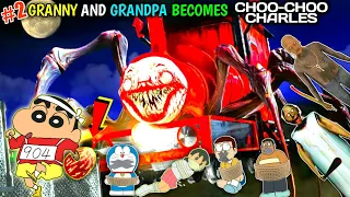 GRANNY BECOME CHOO CHOO CHARLES | Granny Kidnap Doraemon Nobita Gian And Friend | Doraemon Vs Granny