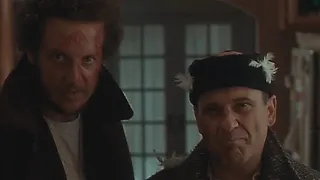 Home Alone - Old Man Marley hits Marv and Harry (in reverse)