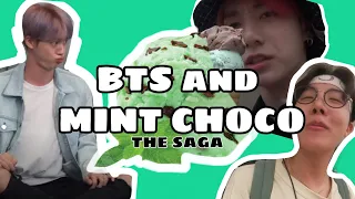 BTS and mint chocolate ice cream (THE SAGA)